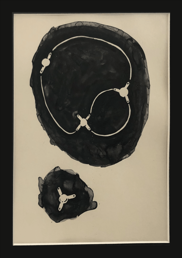 Serie de bocetos en exhibición