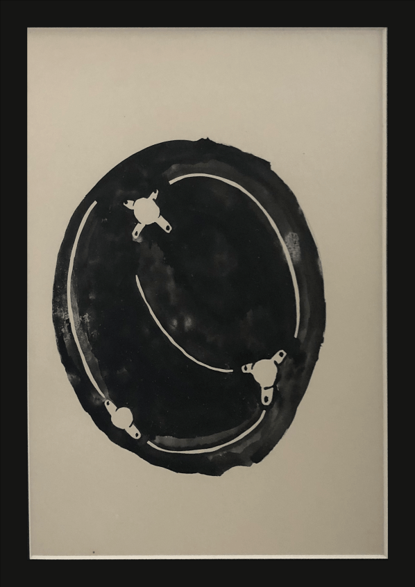 0.7 El talismán.  Hijo de dos rituales y un eclipse. Lápiz sobre papel 35 x 50 cm 2022